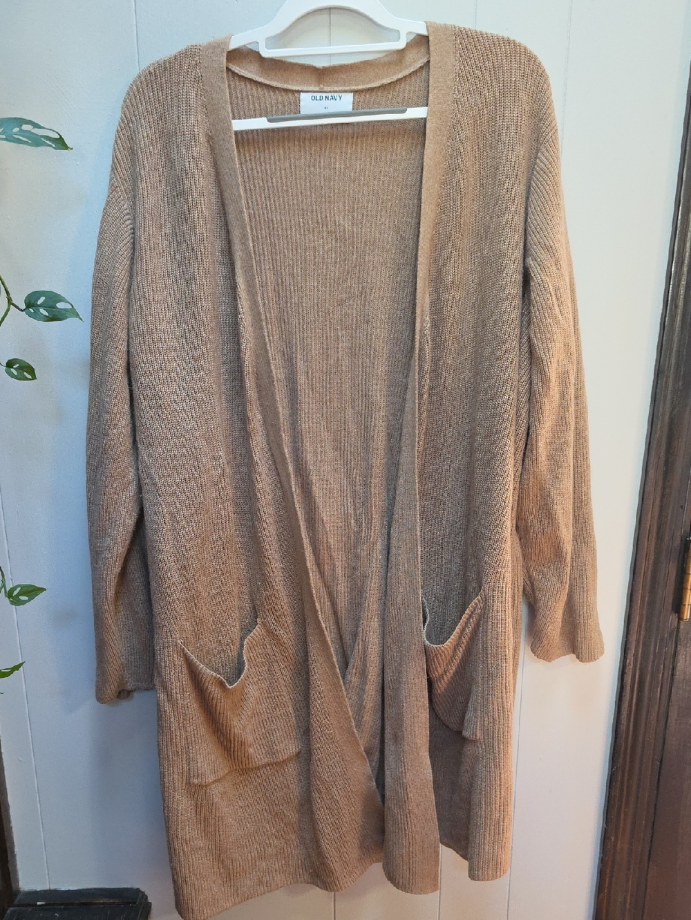 Textured Shaker-Stitch Long-Line Open Front Sweater